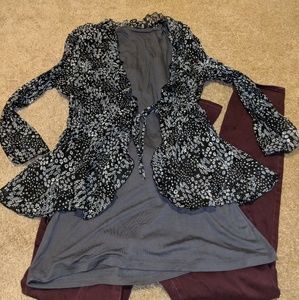 Tie chiffon shrug